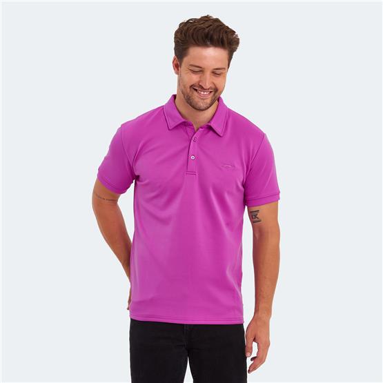 Slazenger St13Te370-680 Kugga Lila Erkek Polo Yaka T-Shirt