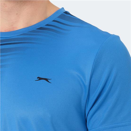 Slazenger St14Te010-480 Raven Saks Mavi Erkek T-Shirt