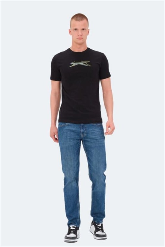 Slazenger St14Te088-500 Vedran Ktn Sıyah Erkek T-Shırt