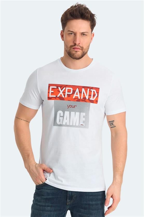Slazenger St15Te015-000 Rava Beyaz Erkek T-Shırt