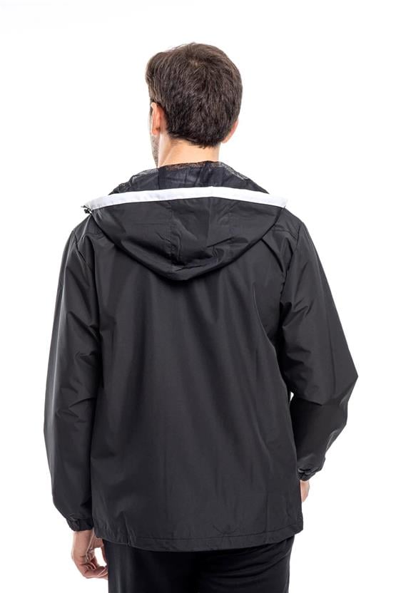 Slazenger St21Je060-500 Ofans Siyah / Füme Erkek Yagmurluk