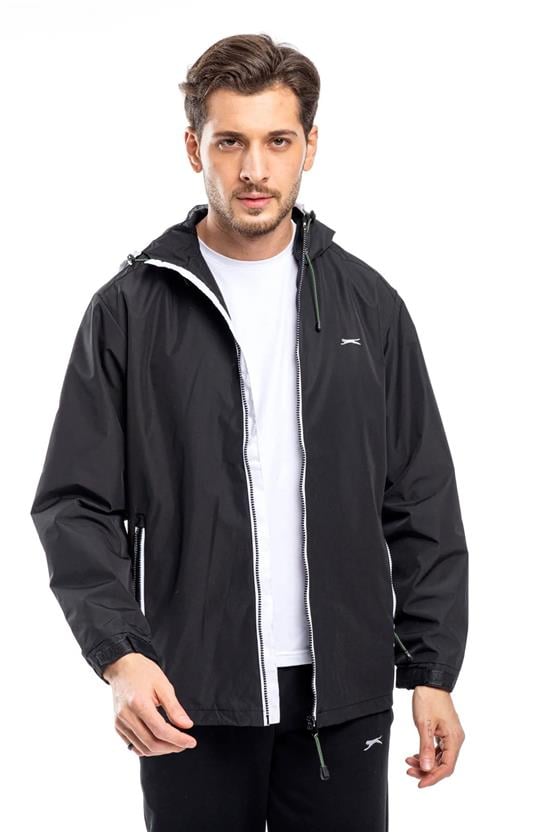 Slazenger St21Je060-500 Ofans Siyah / Füme Erkek Yagmurluk