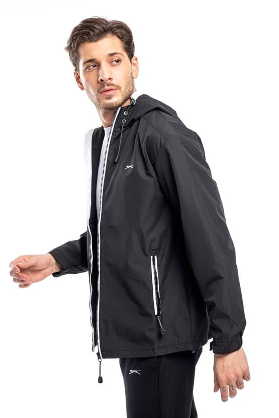 Slazenger St21Je060-500 Ofans Siyah / Füme Erkek Yagmurluk