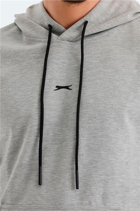 Slazenger St24We058-200 Vadımır Grı Erkek Kapusonlu Sweatshırt
