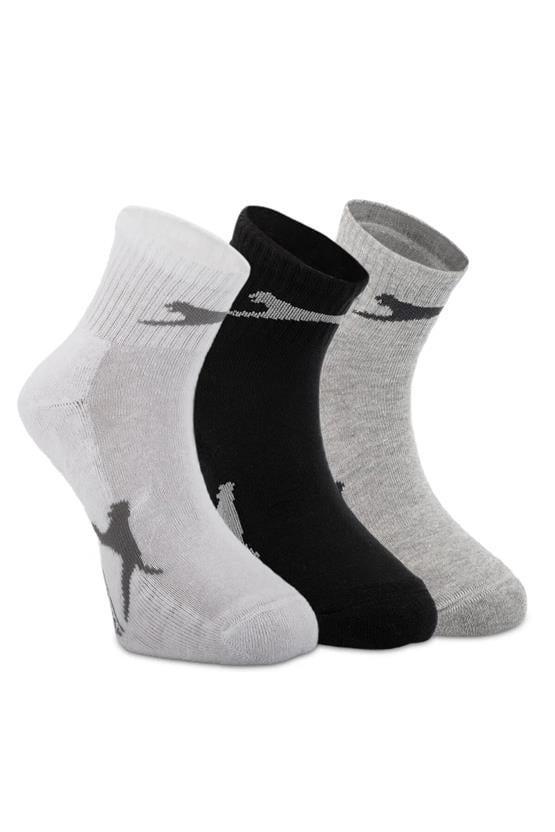 Slazenger Sx13Ce060-999M Jacoba New Karısık Grı-Sıyah-Beyaz Erkek Corap