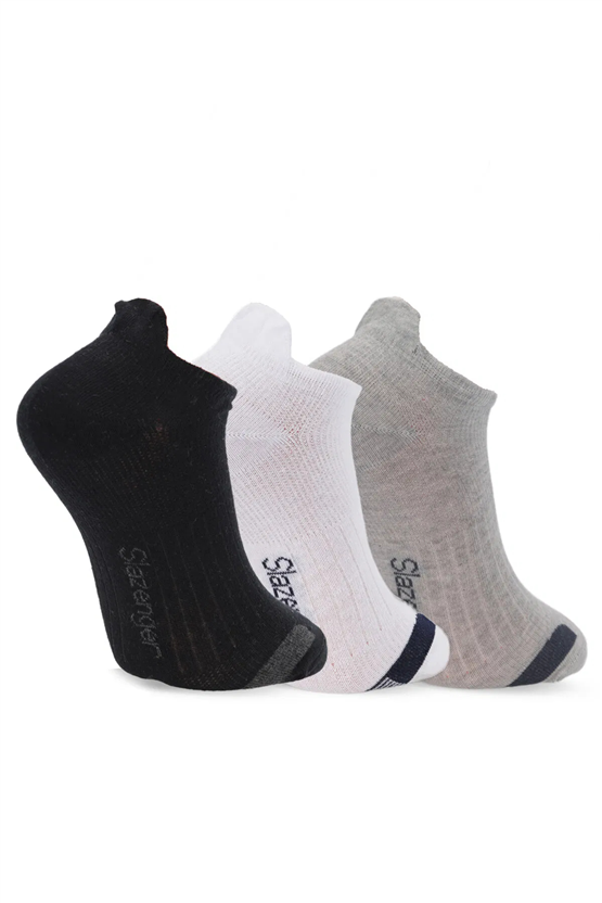 Slazenger SX16CE002-510 Jadex Siyah / Beyaz 3 Lü Çorap