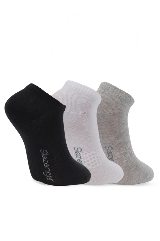 Slazenger SX16CE003-510 Jadira Siyah / Beyaz 3Lü Çorap