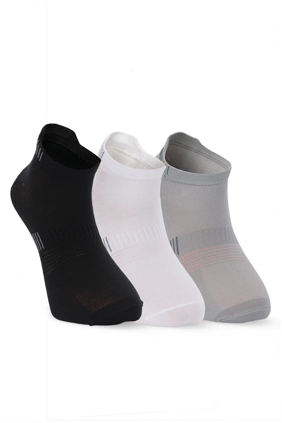 Slazenger SX16CE004-510 Jagger Siyah / Beyaz 3Lü Çorap
