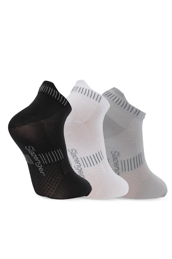 Slazenger SX16CE004-510 Jagger Siyah / Beyaz 3Lü Çorap