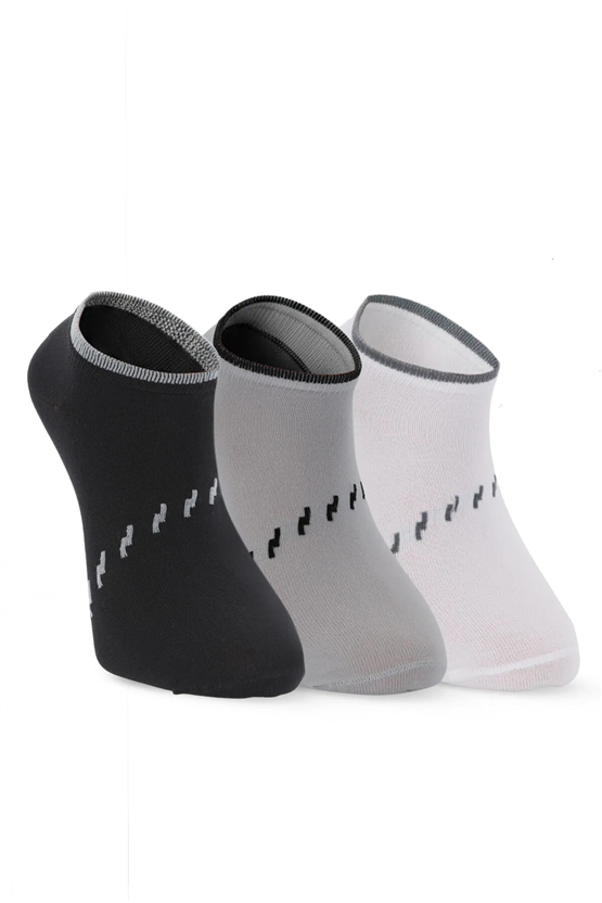 Slazenger SX16CE005-520 Jara Siyah / Gri 3Lü Çorap