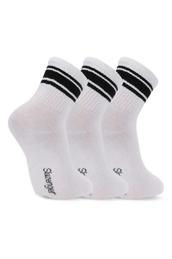 Slazenger SX16CE006-000 Jelly Beyaz 3Lü Çorap
