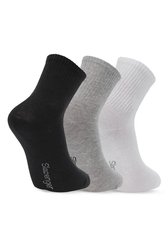 Slazenger SX16CE007-520 Jumpy Siyah / Gri 3Lü Çorap