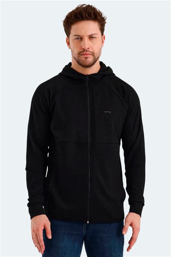 Slazenger Vıolet Sıyah Erkek Sweatshırt
