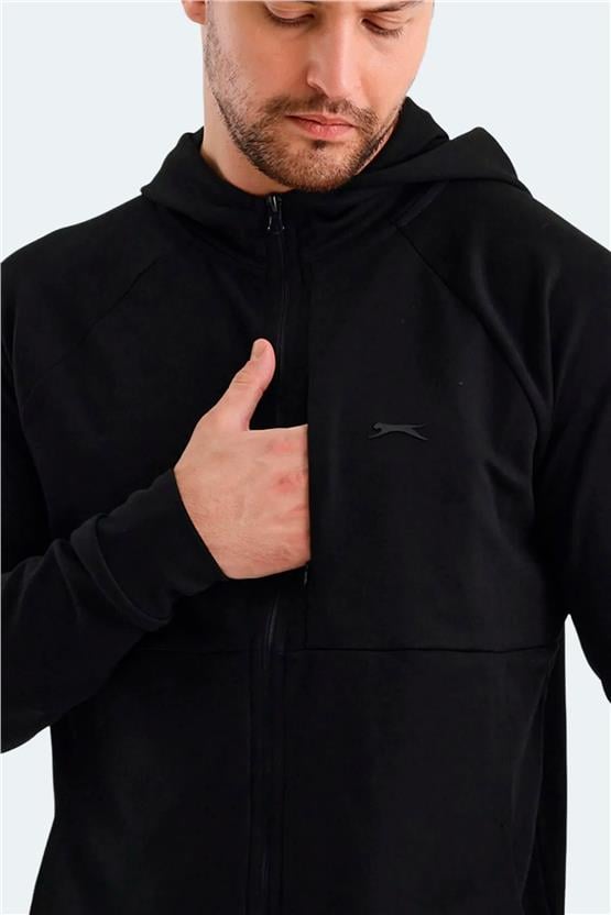 Slazenger Vıolet Sıyah Erkek Sweatshırt