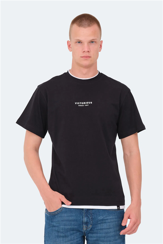 Slazenger Vrenı Sıyah Erkek T-Shırt