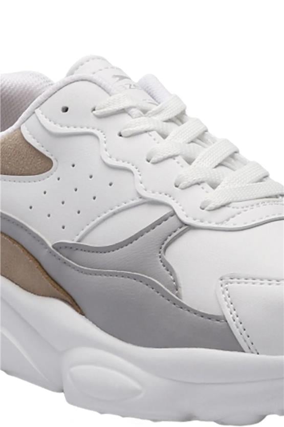 Slazenger Zola Beyaz / Grı Zenne Kosu Ayakkabısı