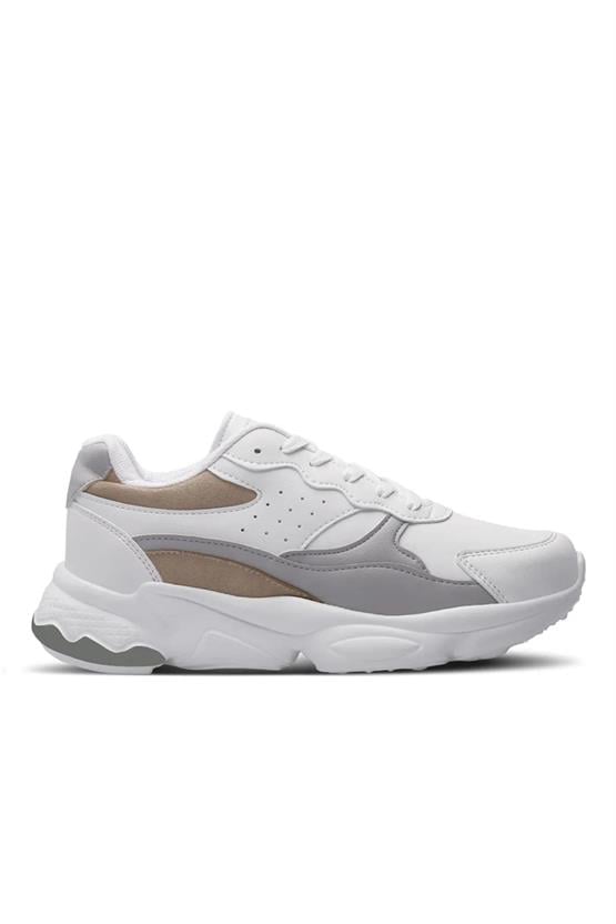 Slazenger Zola Beyaz / Grı Zenne Kosu Ayakkabısı