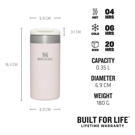 Stanley The Aerolıght Transıt Mug 0.35L / 12Oz Rose Quartz Metallıc