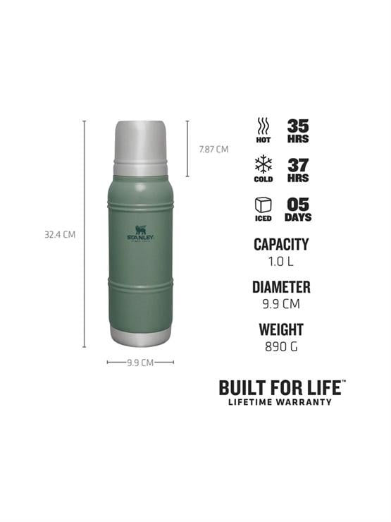 Stanley The Artisan Thermal Bottle 1.0L / 1.1 QT Hammertone Green