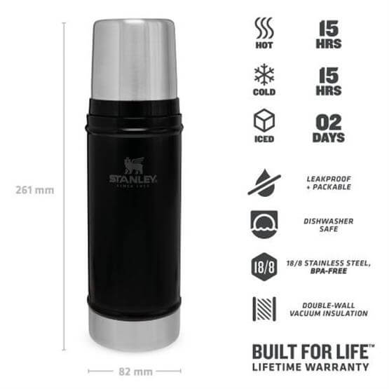 Stanley The Legendary Classic Bottle .47L / 16oz Matte Black Pebble