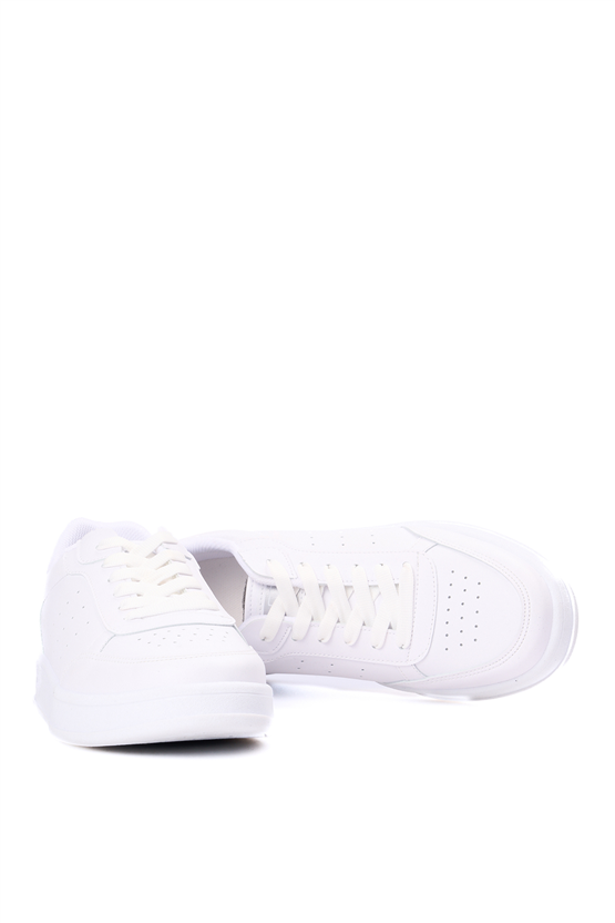 Sunflex 1011 Beyaz-Beyaz Grs Sneaker Ayakkabı