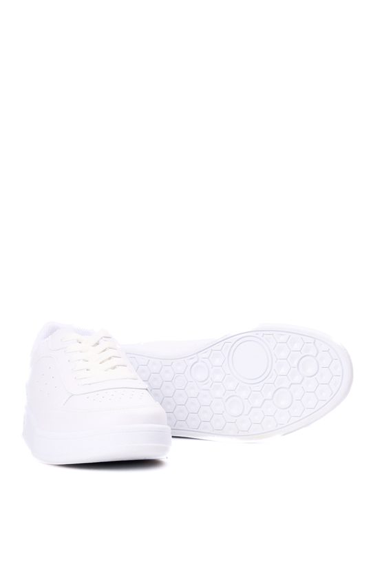 Sunflex 1011 Beyaz-Beyaz Grs Sneaker Ayakkabı