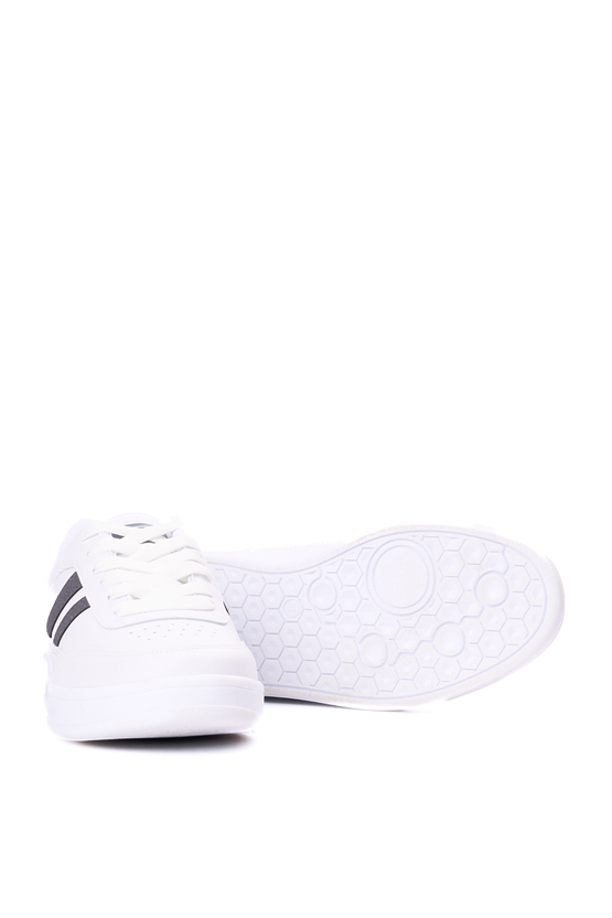 Sunflex 1013 Beyaz-Beyaz-Grı Grs Sneaker Ayakkabı