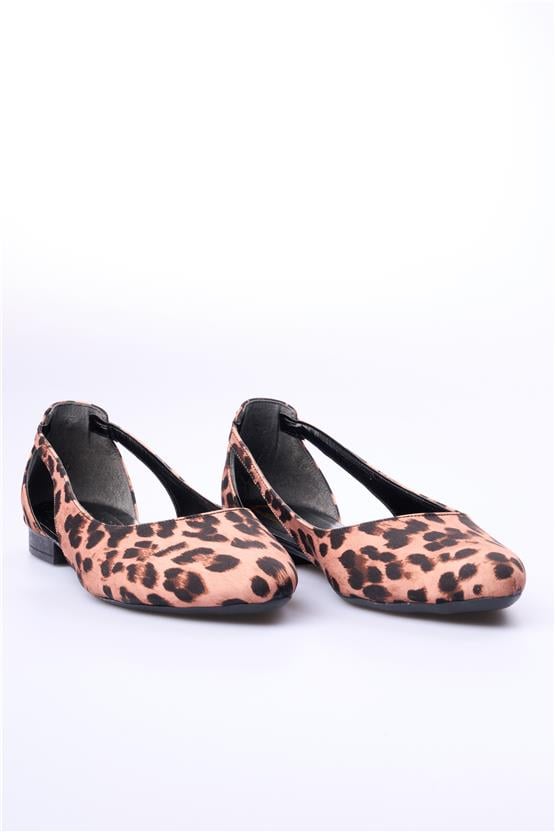 Swell Soft 01-201 Siyah Leopar Kadın Babet Ayakkabı