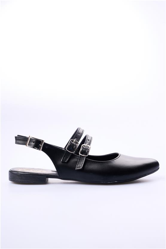 Swell Soft 01-289 Siyah Kadın Babet Ayakkabı