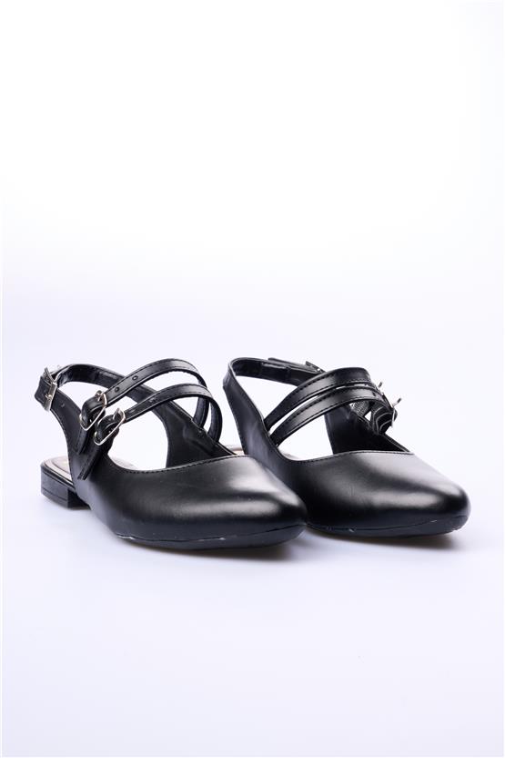 Swell Soft 01-289 Siyah Kadın Babet Ayakkabı