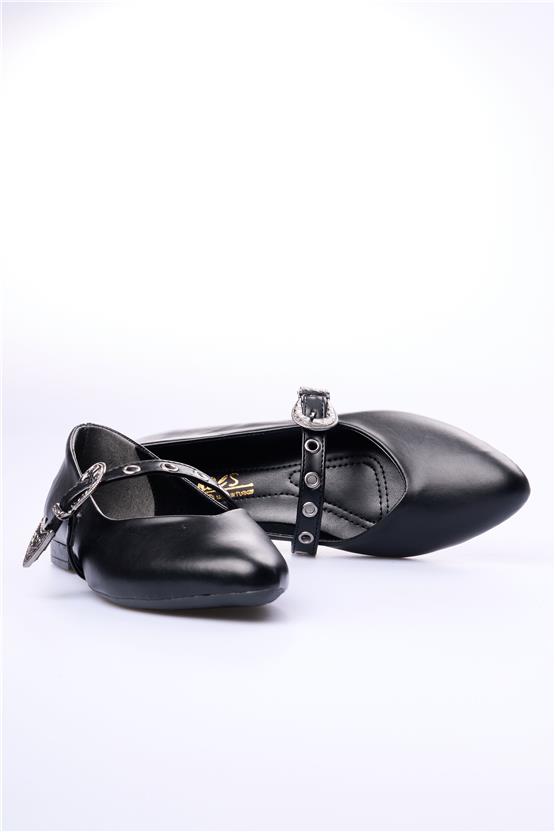 Swell Soft 01-356 Siyah Kadın Babet Ayakkabı