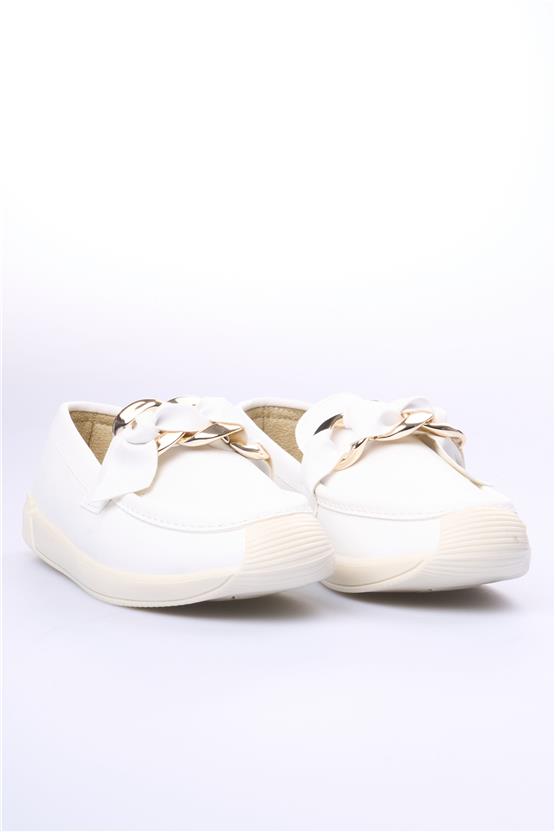 Swell Soft 02-57 Ekru Kadın Loafer Ayakkabı