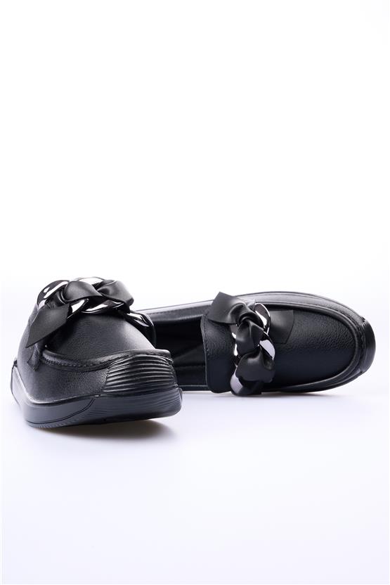 Swell Soft 02-57 Siyah Kadın Loafer Ayakkabı