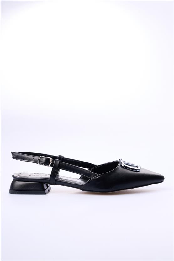 Swell Soft 03-807 Siyah Cilt Kadın Klasik Ayakkabı