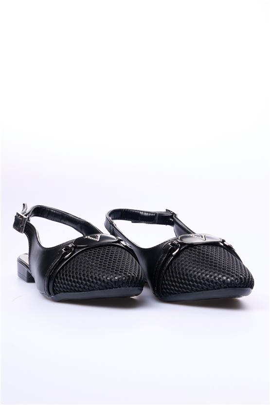 Swell Soft 04-122 Siyah Rugan Kadın Babet Ayakkabı