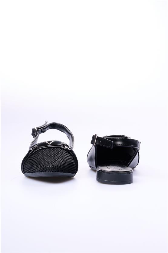 Swell Soft 04-122 Siyah Rugan Kadın Babet Ayakkabı