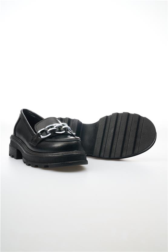 Swell Soft 05 1050 Siyah Kırışık Kadın Loafer Ayakkabı