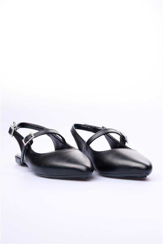 Swell Soft 06-301 Siyah Kadın Babet Ayakkabı