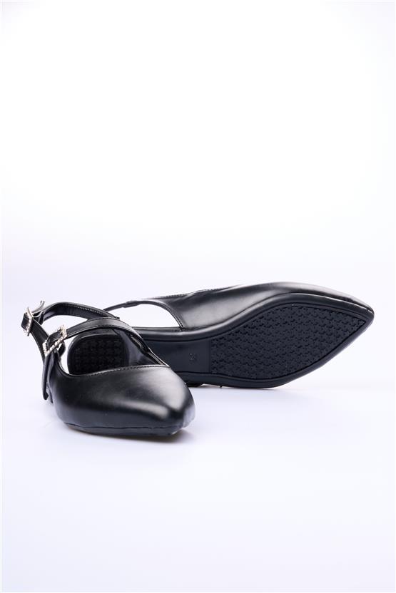 Swell Soft 06-301 Siyah Kadın Babet Ayakkabı