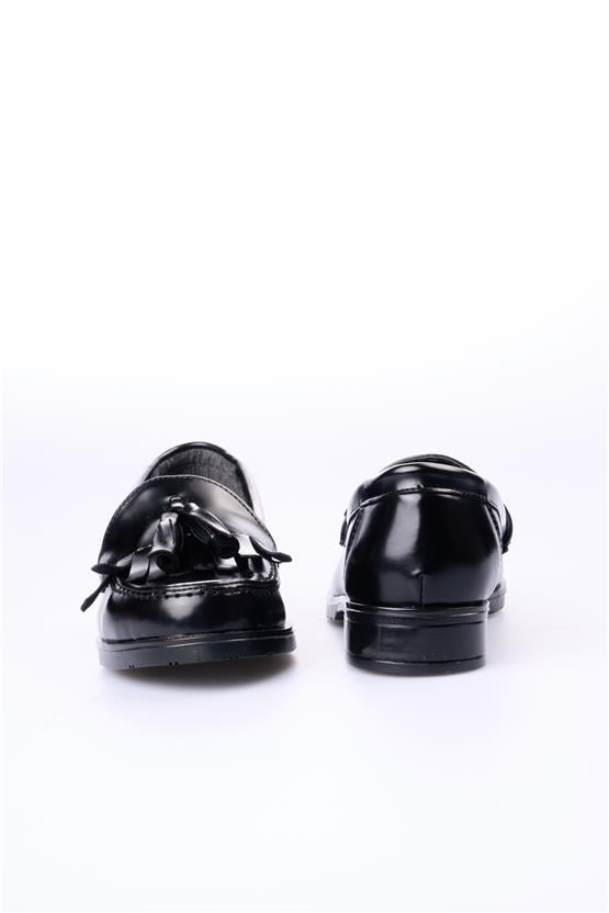 Swell Soft 10C01-01 Siyah Rugan Kadın Loafer Ayakkabı
