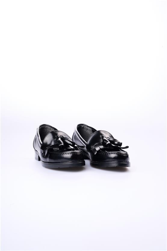 Swell Soft 10C01-01 Siyah Rugan Kadın Loafer Ayakkabı