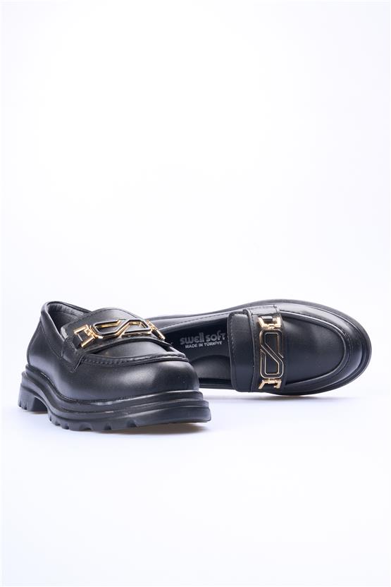 Swell Soft 19 506 Siyah Kadın Loafer Ayakkabı