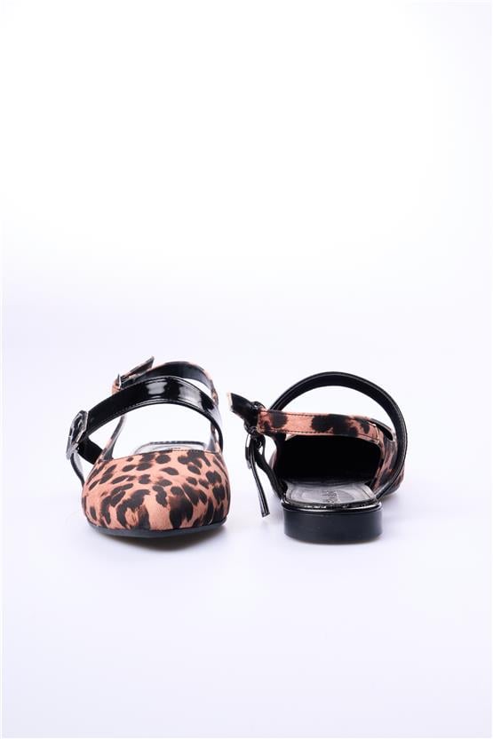 Swell Soft 32-800 Taba Leopar Kadın Babet Ayakkabı
