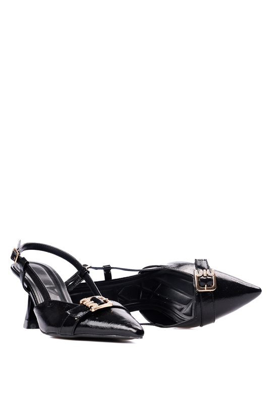 Swell Soft 37 201 Sıyah Kırısık Bayan Klasık Ayakkabı