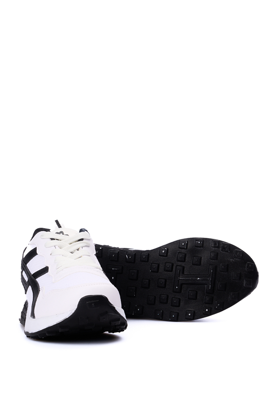 Tekın 120 Beyaz-Beyaz Grs Sneaker Ayakkabı