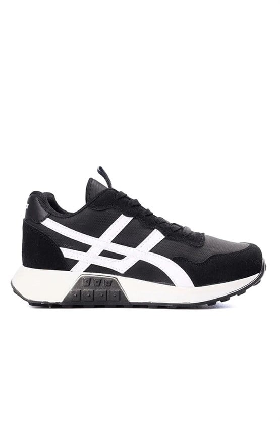 Tekın 120 Sıyah-Beyaz Grs Sneaker Ayakkabı