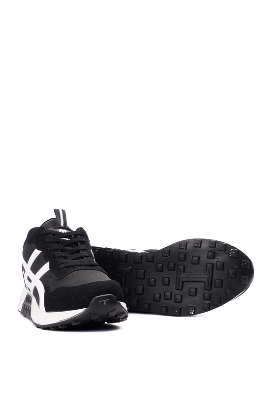 Tekın 120 Sıyah-Beyaz Grs Sneaker Ayakkabı