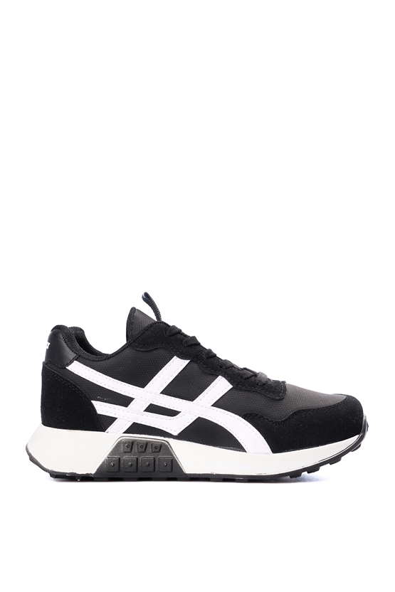 Tekın 120 Sıyah-Beyaz Grs Sneaker Ayakkabı
