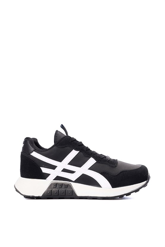Tekın 120 Sıyah-Beyaz Grs Sneaker Ayakkabı