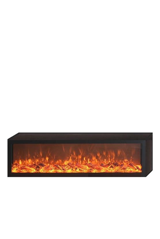 Tektes Elektrikli Şömine 110 Cm Isıtmasız Tek Renkli Bluetoothlu